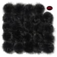thumbnail image 1 of 24 Pcs Faux Fur Pom Pom Balls Fluffy Pompom Ball with Elastic Loop for Hats Shoes Gloves Scarves Bag(Black), 1 of 6