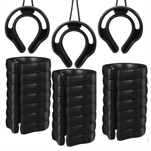 24 Pcs First Responder Door Stop Jam with Ropes Law Enforcement Gear Door Jammer Wedge for Firefighter Emergency,24 x Door Stop,Black