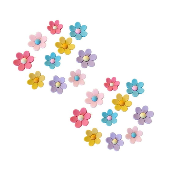 24 Pcs Flowers Cupcake Toppers, Flower Cupcake Picks, Flower Cake Decoration Plugin Spring Flower Season Dessert Set Accessories for Spring Summer Wedding Birthday Party Cake Decoration