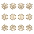 thumbnail image 1 of 24 Pcs Frosted Glitter Sflake Ornaments Shatterproof Christmas Tree Decor with Hollow Design for Holiday Home Party Garland Window Display, 1 of 9