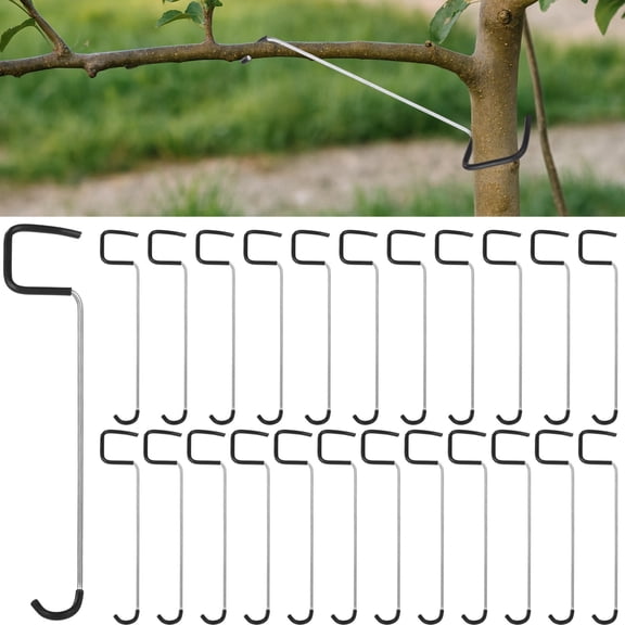 24 Pcs Fruit Tree Limb Spreaders, Tree Branch Puller Spreaders, Plant Training Tools, Reusable Rubber Wrapped Steel Wire, Tree Open Angle Bending Tools for Orchard & Garden