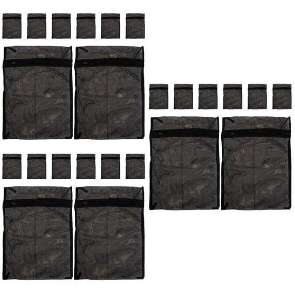 RENACLIPY Renaclipy Safe Polyester Black Mesh Laundry Bags for Underwear 24Pcs
