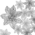 24 Pcs Glitter Poinsettia Christmas Tree Ornament Christmas Flower
