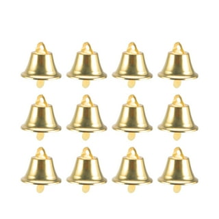  MCPINKY Craft Bells, 34PCS Bronze Jingle Bells Vintage Bells  (1.7 X 1.5) Small Brass Bells with Spring Hooks Hanging for Wind Chimes  Housebreaking Doorbell Christmas Tree Wedding Decor DIY Favor 