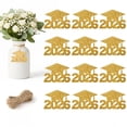 thumbnail image 1 of 24 Pcs Graduation Centerpieces Paper Hanging with Rope – Class of 2026 Table Decorations for Grad Party, Celebration Events, and School Ceremony – Easy to Hang for Indoor and Outdoor Use, Gold, 1 of 2