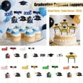 thumbnail image 1 of AKLJWH 24 Pcs Graduation Cupcake Toppers, Glitter Paper Flags, Grad Party Supplies, #09 Silver, 1 of 6