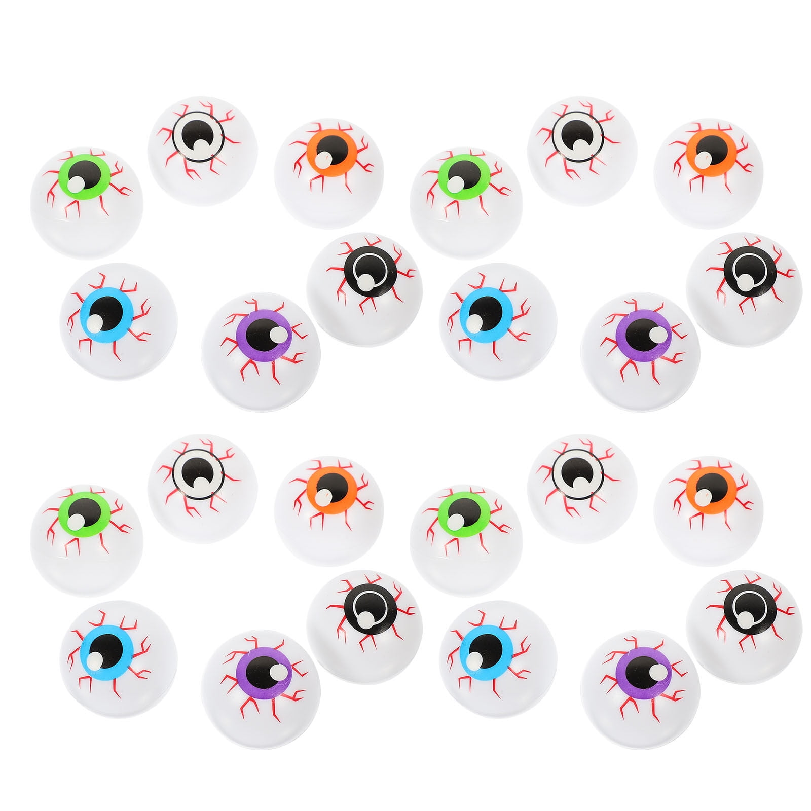 24 Pcs Halloween Eyeballs Toys Halloween Ornament Colorful Eyeball