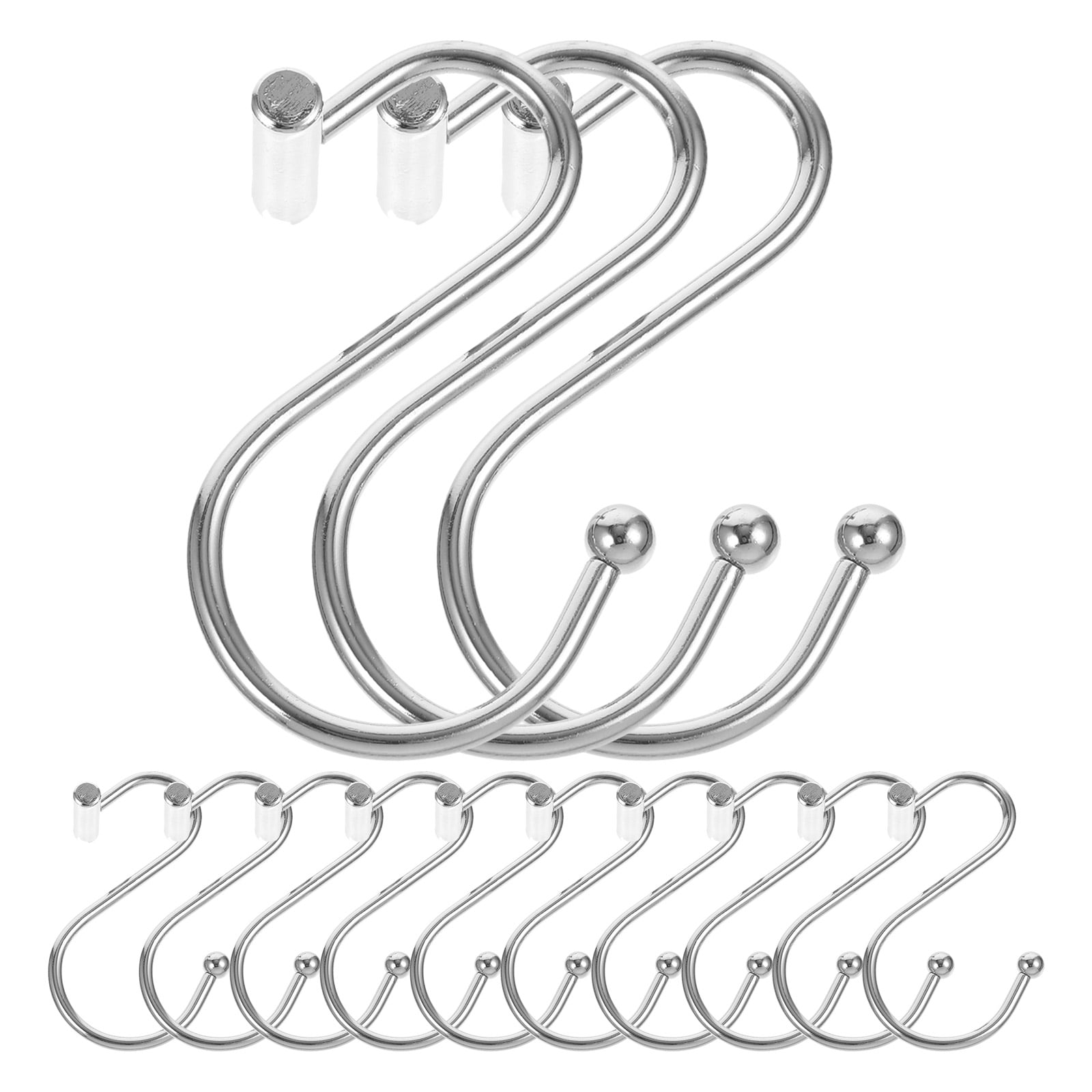 24 Pcs Heavy Duty Curtain Rod Decorative Shower Hooks Bathroom Curtains