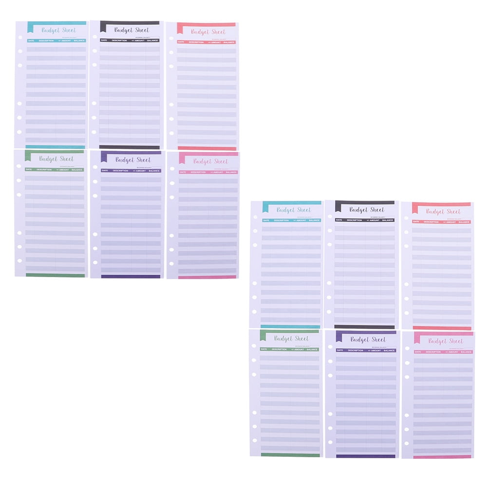 24Pcs Budget Planners with Two-side Offset Paper Portable and Convenient for Home Use Assorted Color