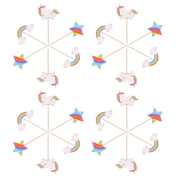 GOOHOCHY Paper Cupcake Toppers for Birthday Party Decorations, 24 Pieces