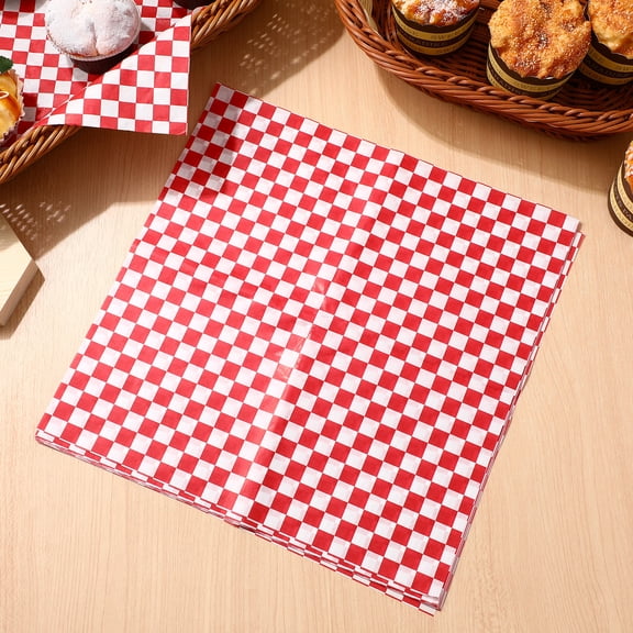 24 Pcs Imitation Rattan Woven Food Baskets with Grease-Proof Wax Paper Liners for Hamburgers, Burgers, and Paper Cup Holders