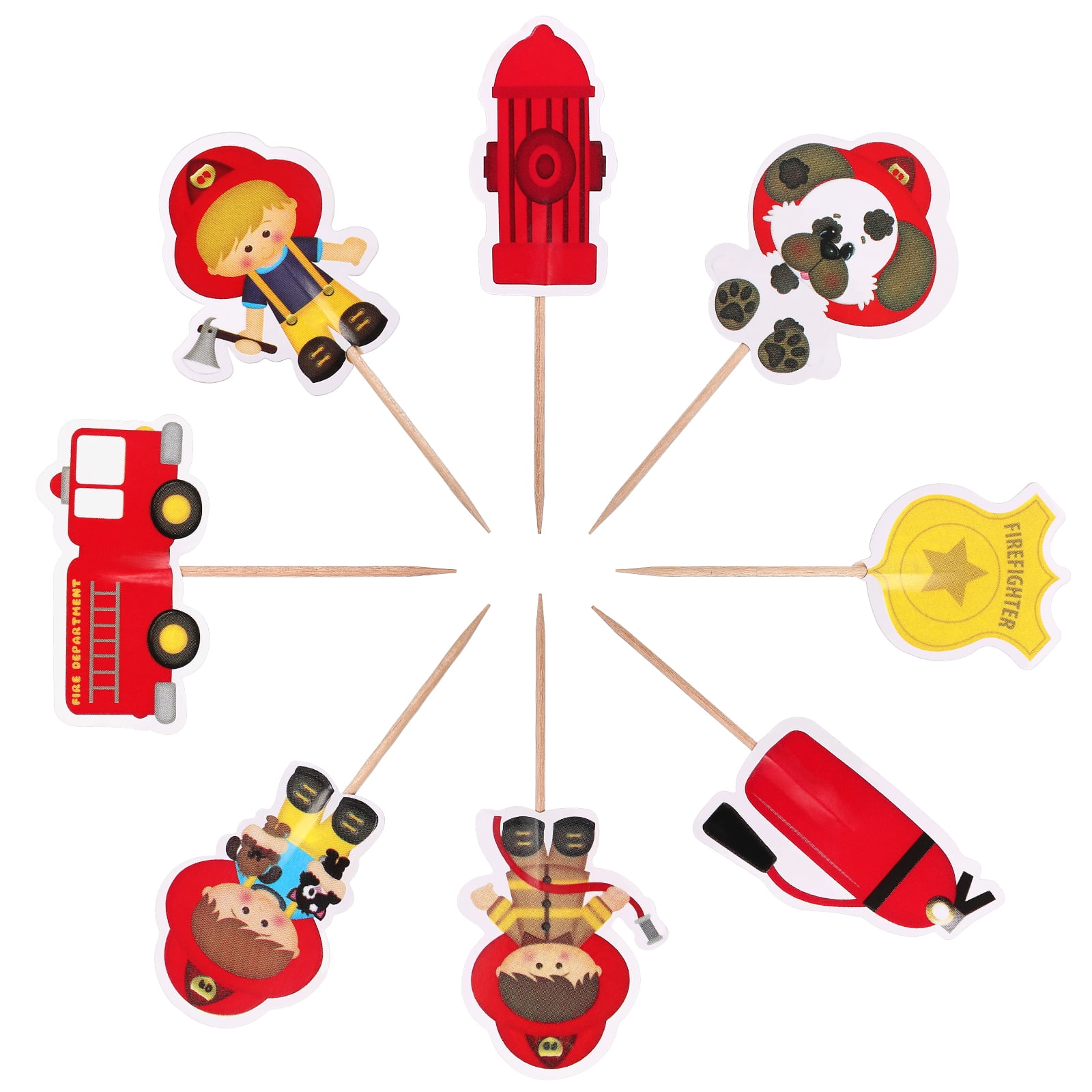 24 Pcs Insert Card Cake Kids Party Supplies Baby Shower Favor Birthday