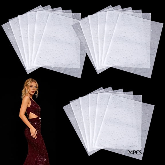 24 Pack IronOn Rhinestone Sheets White & AB Crystal Hotfix Transfers Patches |13.4x11 Glitter Hotfix Rhinestone Decals for TShirts, Jackets, Bags, Shoes DIY