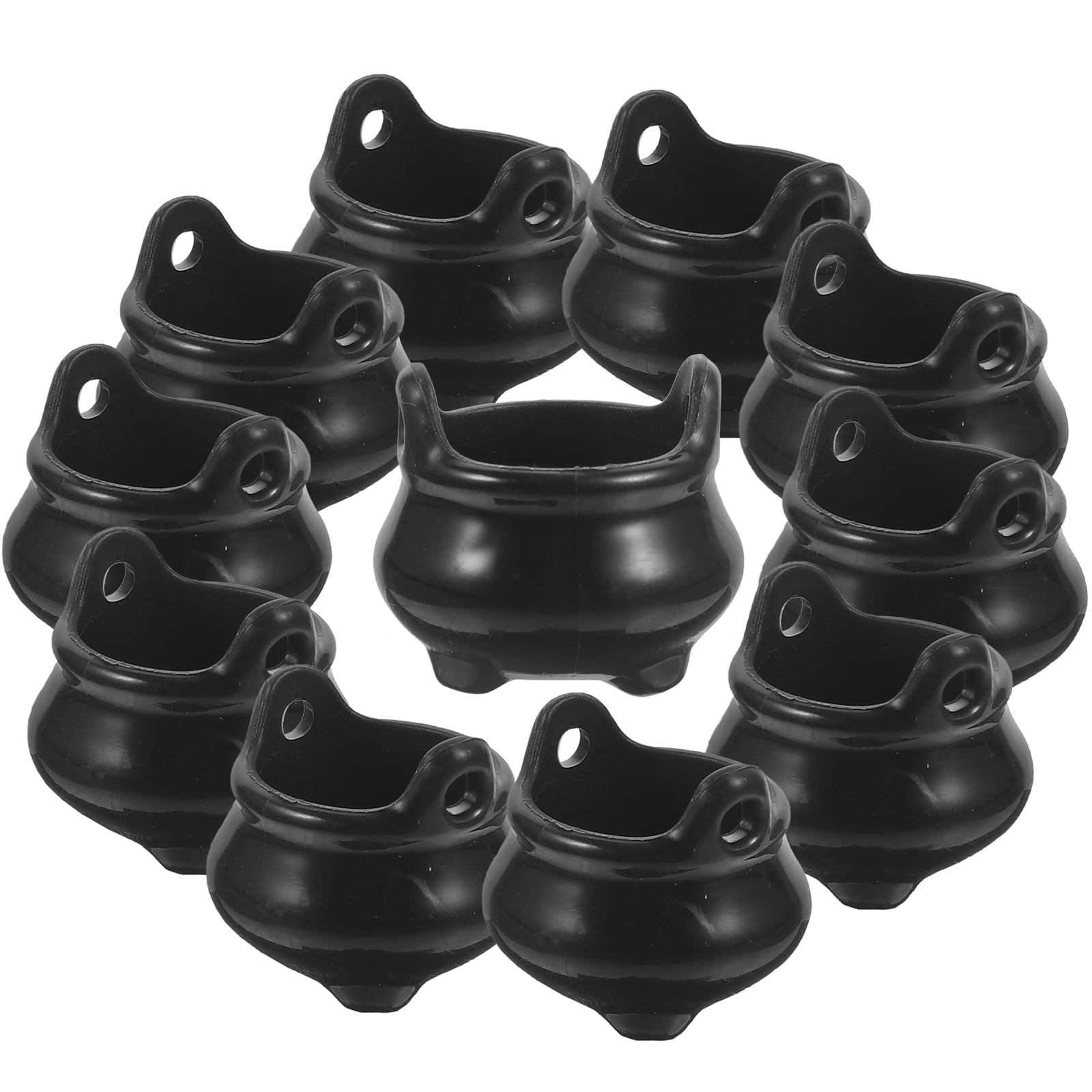 24 Pcs Kettle Toy Halloween Miniature House Accessories Witch Cauldron Decor Props Stove