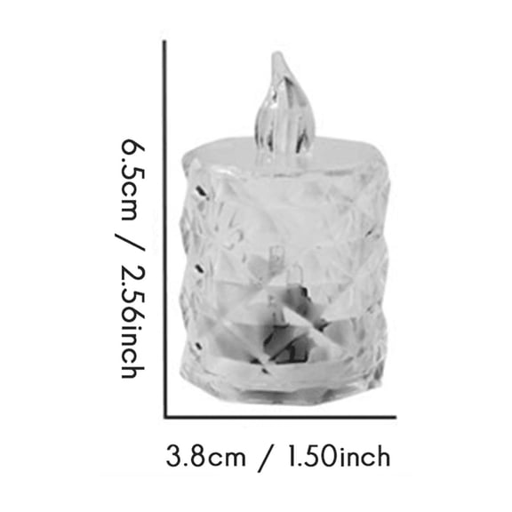 24 Pcs Led Tealight Candles Battery Operated Smokeless Candle Lamp for Valentines Weddings Dining Tables 1.42x2.56in