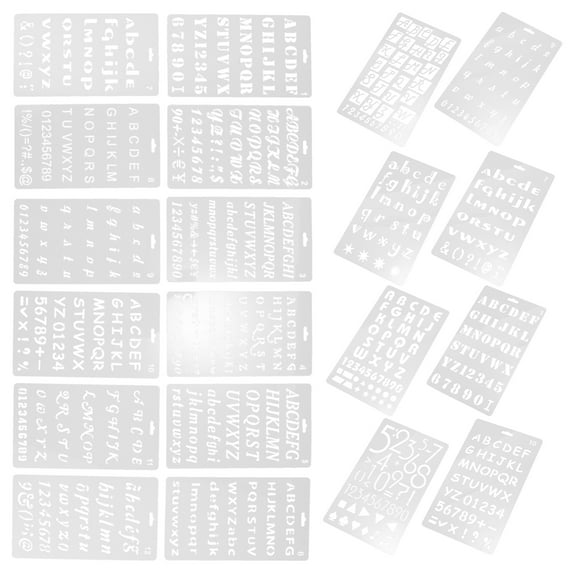 24 Pcs Letter Template Spray Paint Stencils Alphabet Letters Templates Delicate Household DIY Printing Plastic