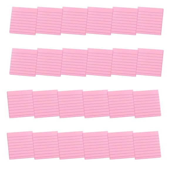 24 Pcs Lined Stickies Note Colorful Writing Pad Simple Notepads Memos Pad Easy to Write Ruled Post Stickies Paper Pad