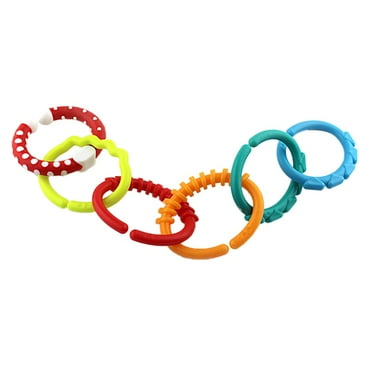 24 Pcs Lots of Links Rings Toys - for Stroller or Carrier Seat - Baby Teether Rings, BPA-Free, Ages 0 Months Plus