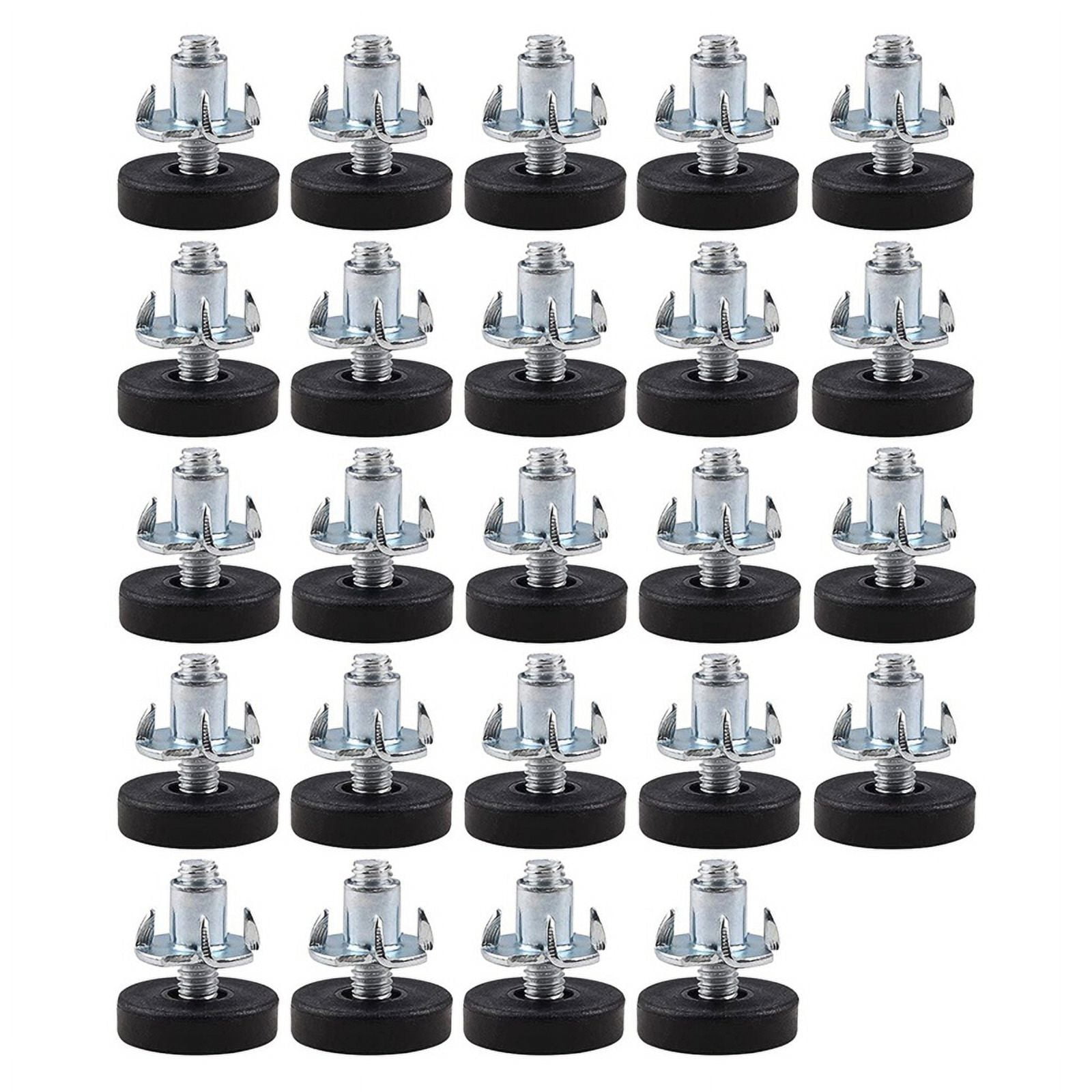 24 Pcs M6 Adjustable Furniture Levelers,Leveling Feet Screw Table Feet
