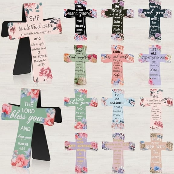 24 Pcs Magnetic Bookmarks Christian Bible Gift for Mother's Day Book Markers Religious Bible Verses Cross Magnetic Page Clips for Women Student School Church Reading Gifts (Flower)