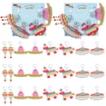 thumbnail image 1 of 24 Pcs Mexican Carnival Day Stitch Markers Sombrero/Racket/Horse Crochet Stitch Marker Charms Removable 304 Stainless Steel Clasps Locking Stitch, 1 of 5