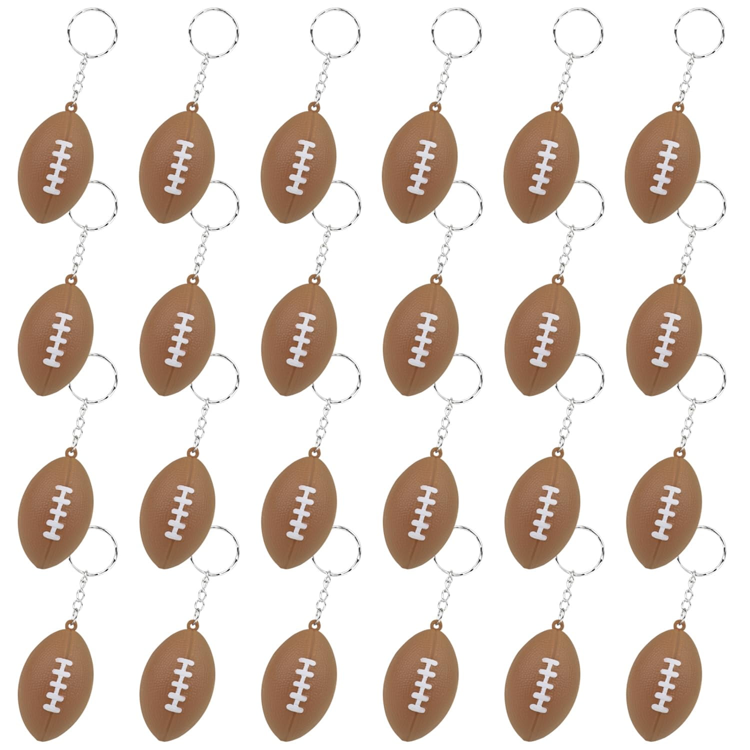Football Key Chain 24 Pcs Mini Football Keychains, Football BSL1 Stress Ball Keychains ...