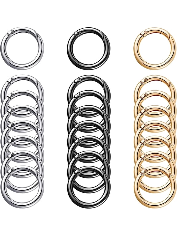 24 Pcs Mini Locking Carabiner Clip Small Keychain Rings for Purses Paper Crafts Keyrings Buckle Bags DIY