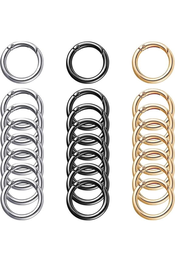 24 Pcs Mini Locking Carabiner Clip Small Keychain Rings for Purses Paper Crafts Keyrings Buckle Bags DIY