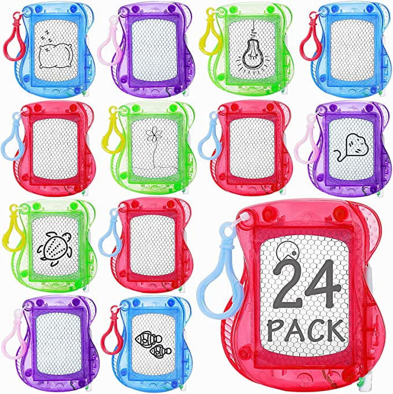 GEKMOR Mini Drawing Board, 20 Pcs Small Magnetic Doodle Board for Kids, Portable Backpack Keychain Doddle Board with Pen, Kid Sketch Erasable Small