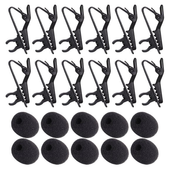 24 Pcs Mini Microphone Lapel Replacement Kit Foam Shield Windshield Cover Accessories