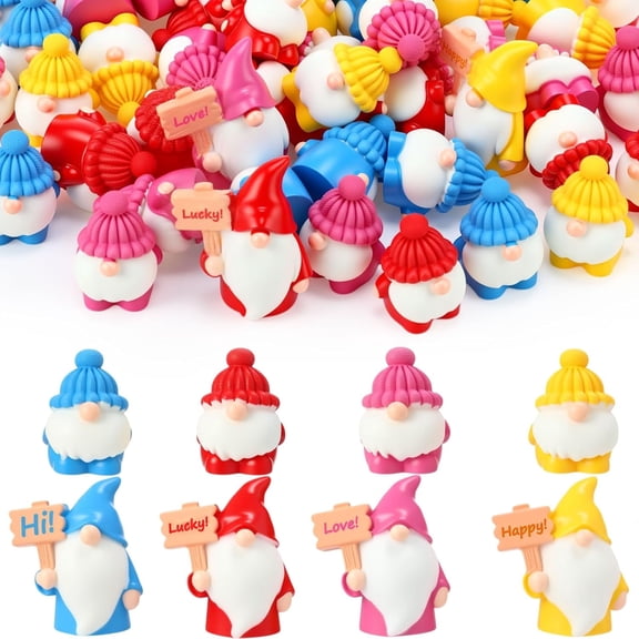 16 Pcs Mini Tiny Figures Miniature Gnomes Fairy Gifts Statues Tiny Figurines for Landscape Outdoor Patio Yard for Christmas Winter Garden Accessories Gifts