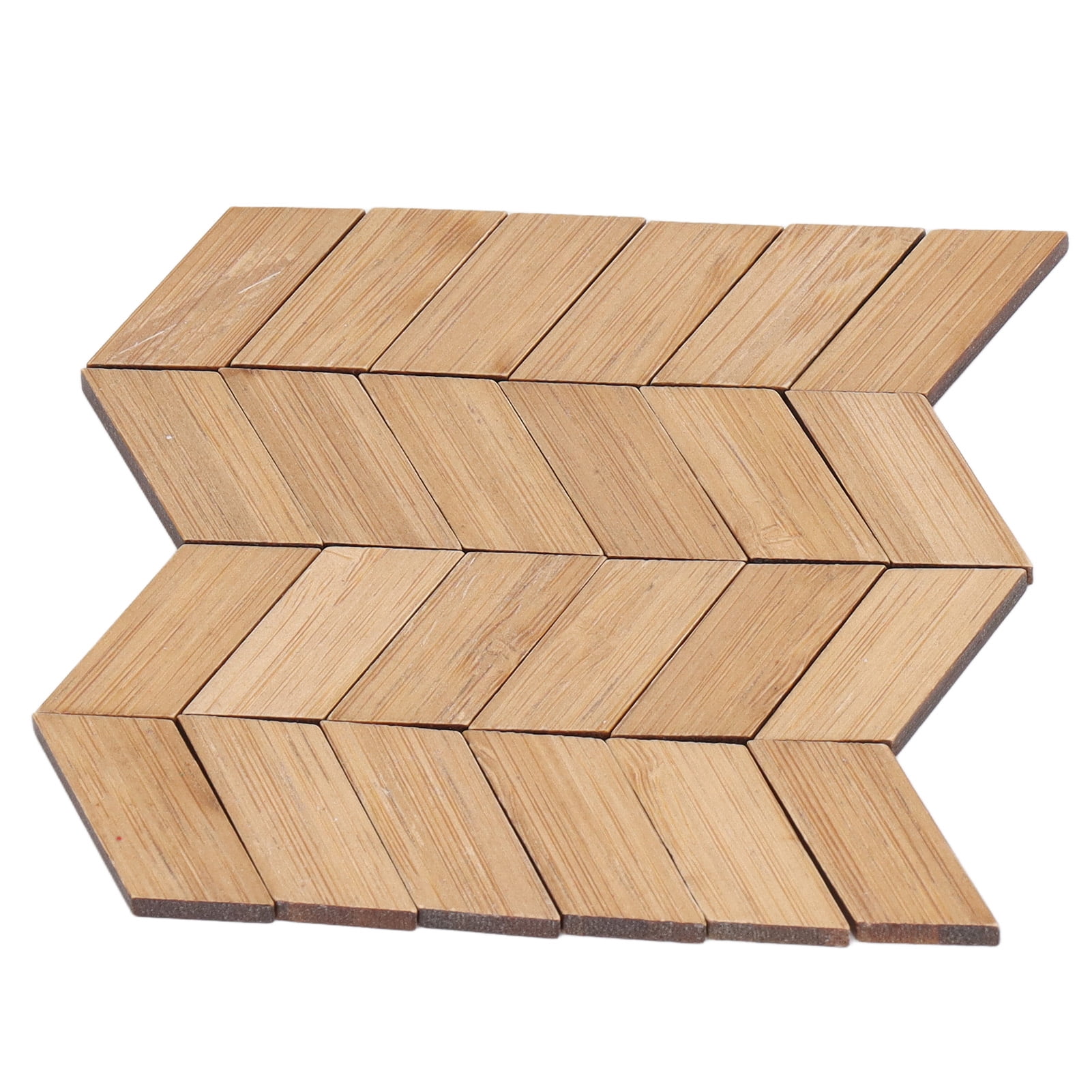 36Pcs Miniature Dollhouse Flooring - Black & White Wooden Floor Boards For DIY Dollhouse