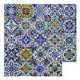 thumbnail image 1 of 24 Pcs Moroccan Style Decorative Tile Stickers, 6"x6" Vinyl Self Adhesive Removable Waterproof Peel and Stick Backsplash Walls Stickers for Kitchen Backsplash, Stairs, Home Décor, 1 of 8