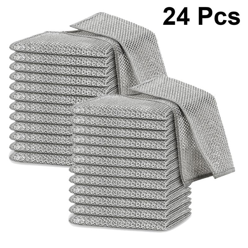 Still Wire Rag 24 Pcs New Upgrade Steel Wire Dishcloth Cleaning Cloth,Powerful ...