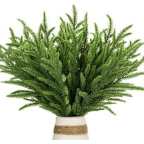 24 Pcs Norfolk Pine Branches Stems Tutuviw 14.9" Artificial Pine Needles Sprigs Norfolk Pine Garland Accessories Winter Fake Christmas Tree Picks Greenery Sprays for Vase Fillers DIY Wreaths,Green