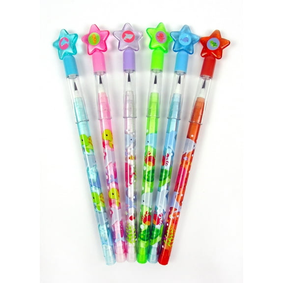 24 Pcs Ocean Animals and Sealife Multi Point Pencils