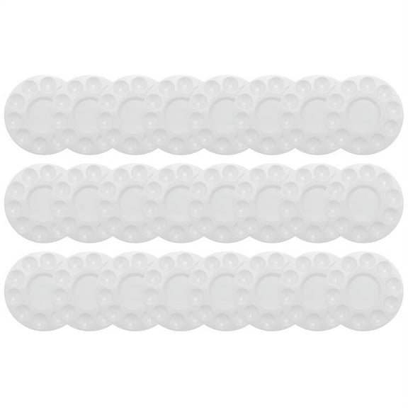 24 Pcs Paint Palette Tray Plastic for Kids and Adults to Create Craft