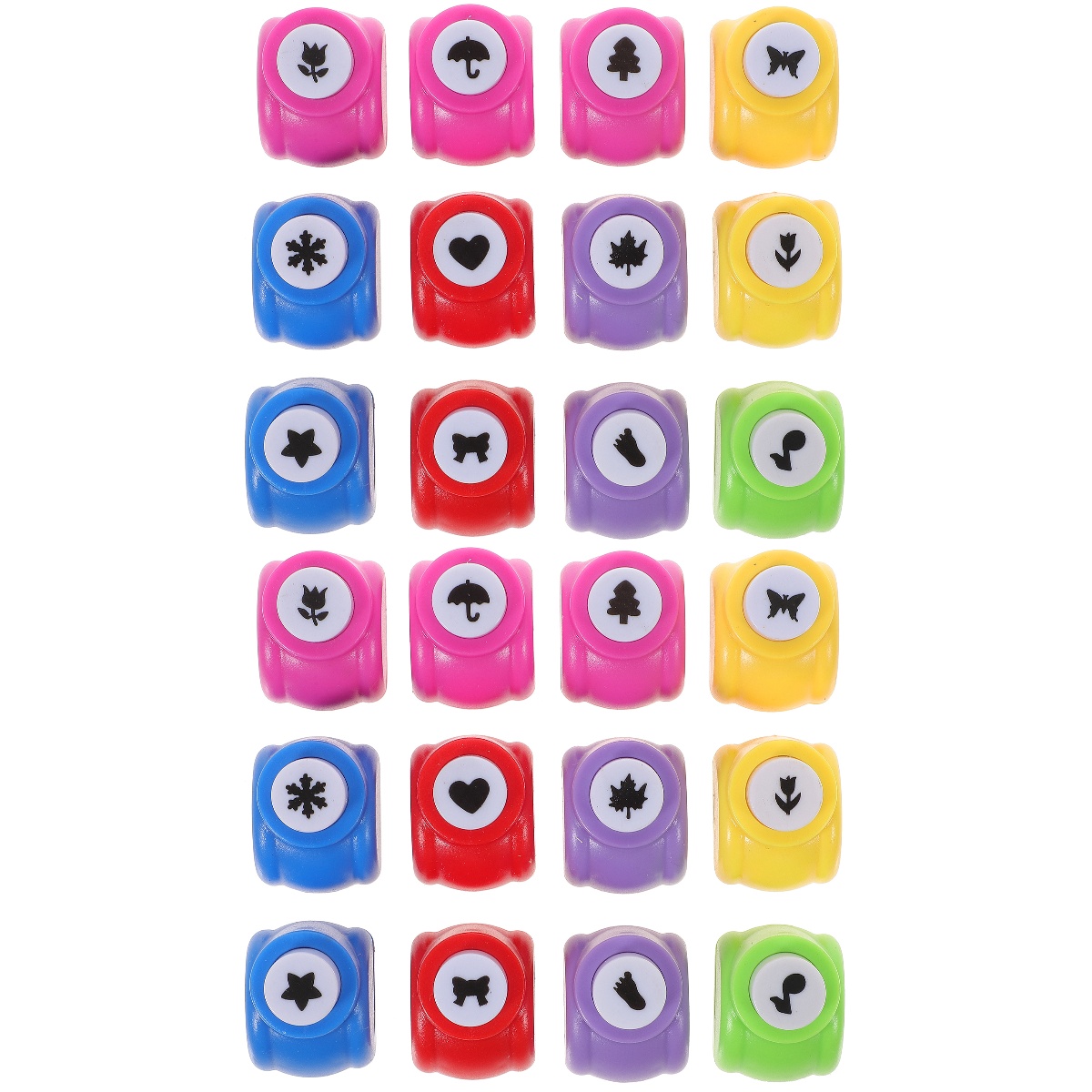 24 Pcs Paper Art Hole Punch Hole Puncher Single Mini Hole Puncher Craft