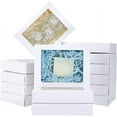 thumbnail image 1 of 24 Pcs Paper Boxes with Window Treat Boxes 6.89x5.31x1.38 Inch Bakery Boxes with PVC Visible Window Gift Packaging Boxes for Wedding Gift Soap Cookies and Party White, 1 of 6