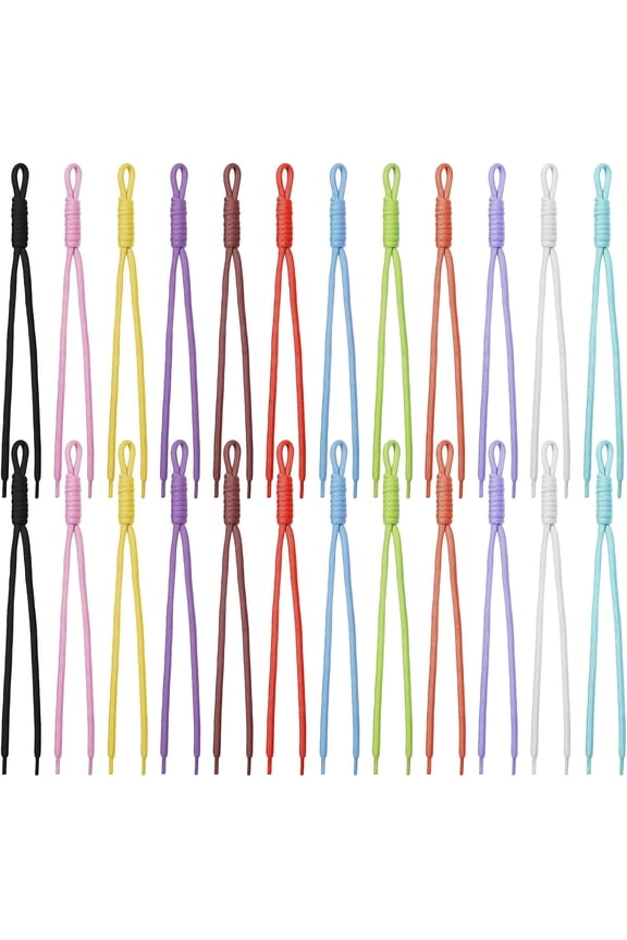 24 Pcs Paracord Keychain, Colorful Paracord Rope Keychain Bag Braided Cord Rope Bag Charms for Purse Handmade Braided Lanyard Knot for Keyring Backpack Handbag Decoration Accessories(12 Colors)