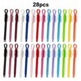 Abraded Rope 24 Pcs Paracord Keychains, Nylon Rope Key Rings with Clip, EDC Survival ...