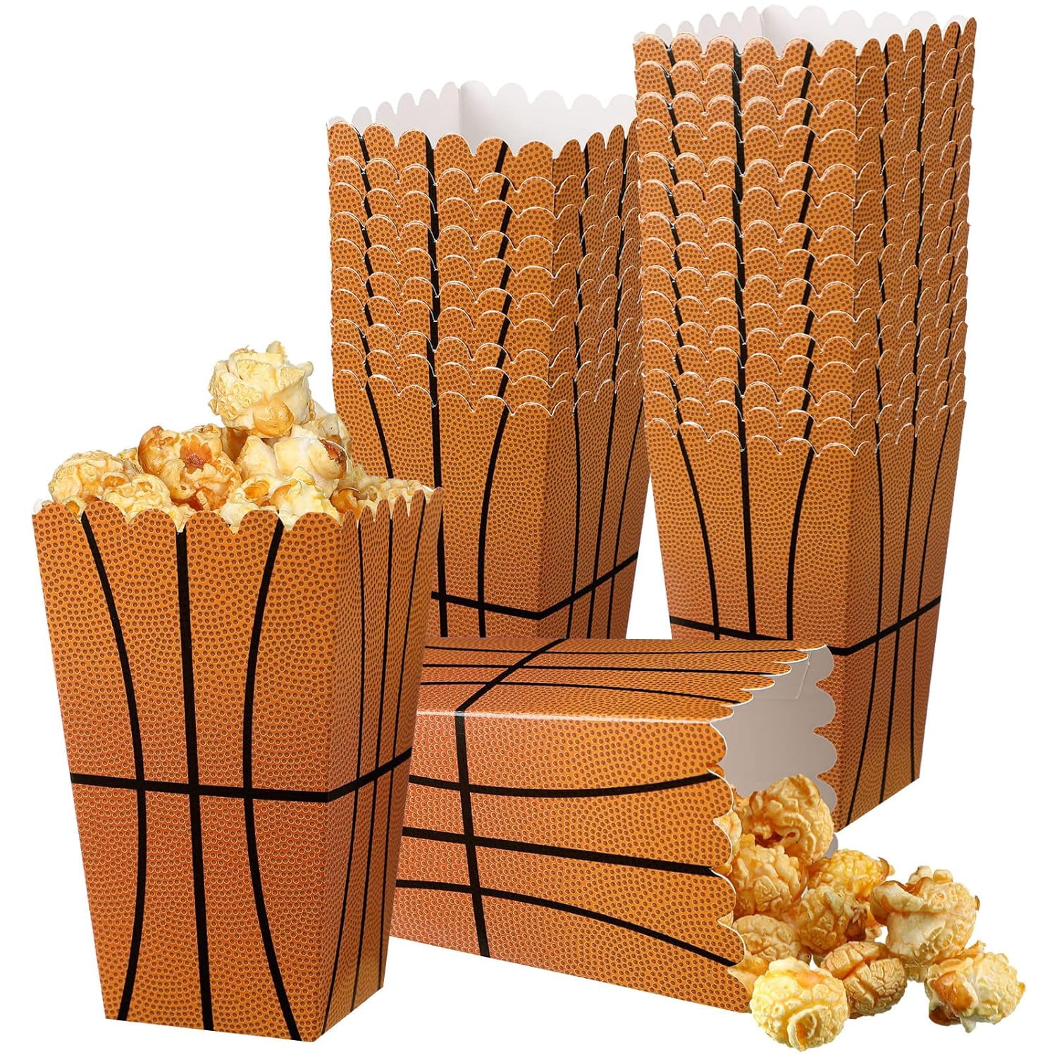 Sports Popcorn Popcorn Boxes 24-Pack Basketball - Sport Party Favors & Snack ...