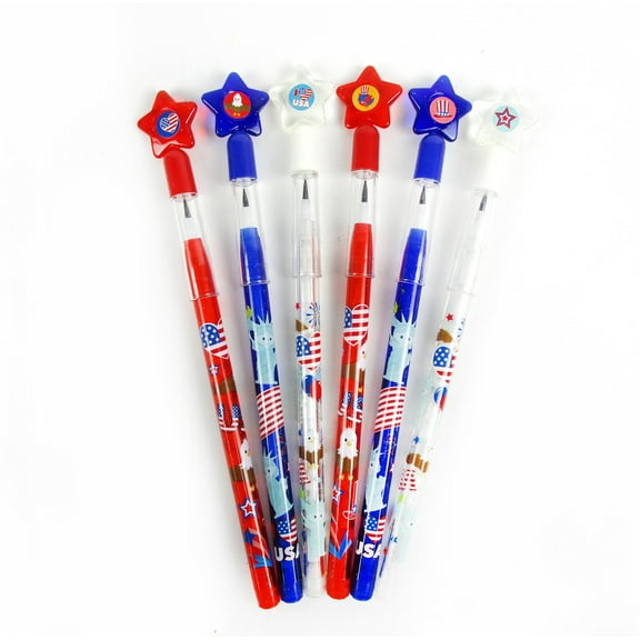 24 Pcs Patriotic Multi Point Pencils