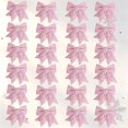 thumbnail image 1 of 24 Pcs Pink Glitter Bows For Christmas Decoration, Holiday Ribbon Bows For Tree Hanging & Garland Xmas Home Party Supplies, 1 of 6