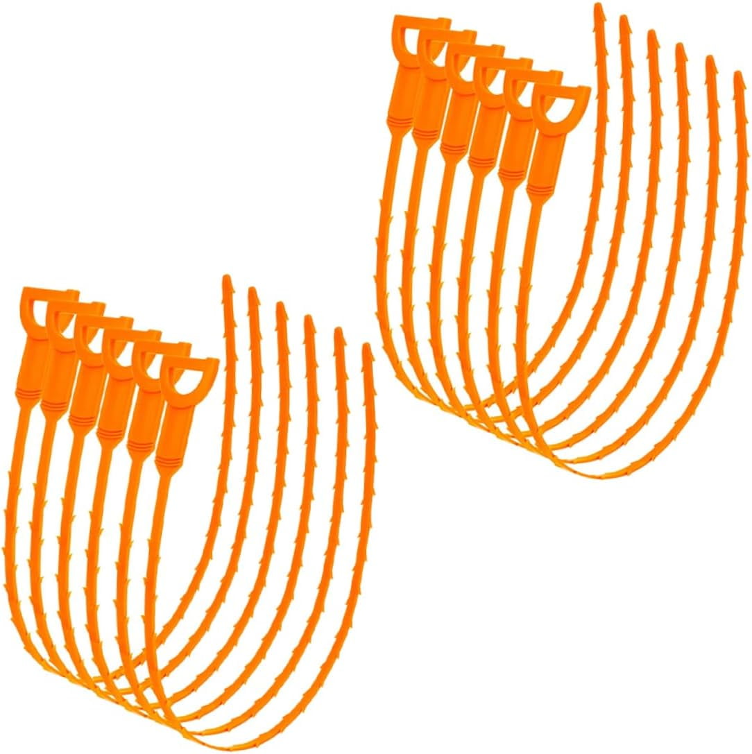 24 Pcs Pipe Dredge Hook Sink Snake Cleaner Hair Drain Clog Remover Drain Augers Hair Catcher Hair Sink Toilet Bowl Cleaners Plastic Cleaner Drain Clog Snake Sink Drain Clog Snake