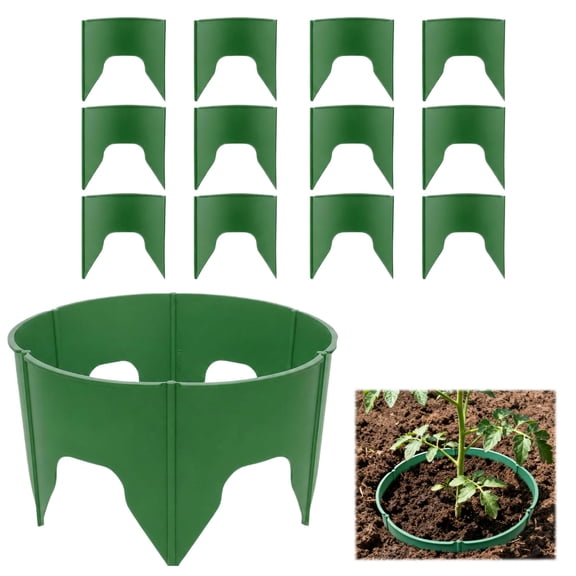 24 Pcs Planting Grow Rings, Adjustable Snap-Together Watering Rings for Plants, Garden Irrigation Rings for Root Hydration, Moisture Retention, Mulch Support and Plant Protection