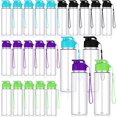 24 Pcs Plastic Water Bottles for Kids Bulk 17 oz Reusable Leak Proof