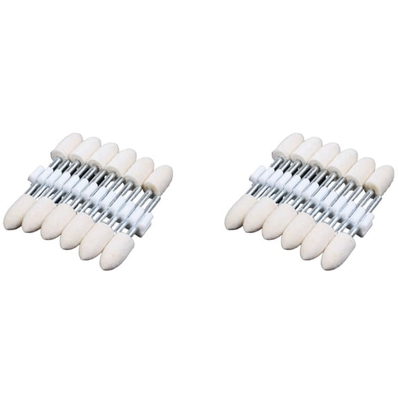 uxcell？ 12 Pcs Polishing Buffing Tool 8.5mm Conical Mounted Felt 3mm Shank X2 I063905