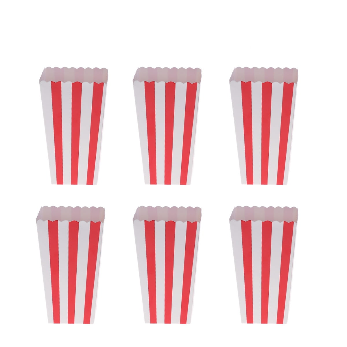 24 Pcs Popcorn Holder Containers Stripe Carton Picnic Stuff Cookout