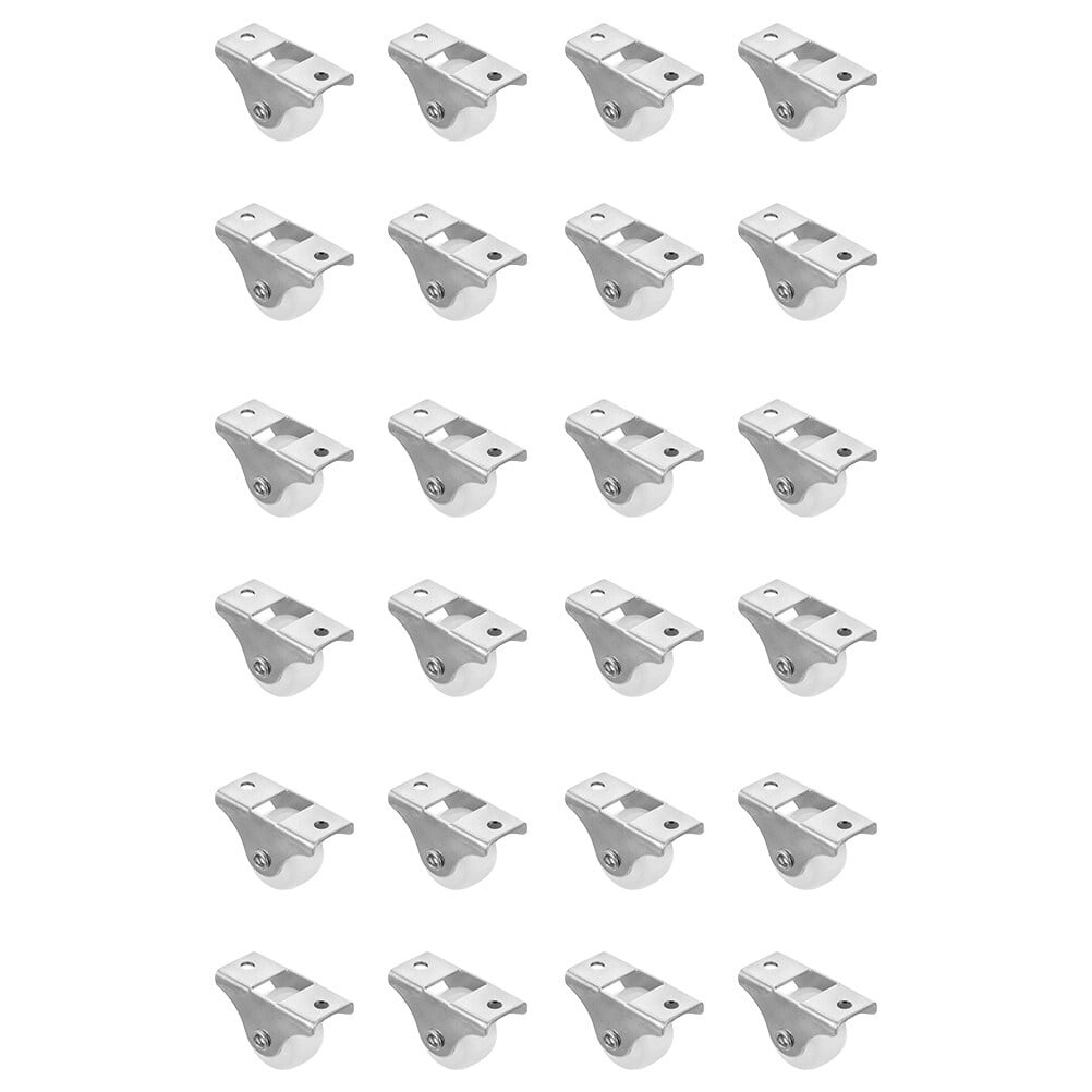 24 Pcs Pulley Plastic Drawers Caster Roller Garbage Can Wheels Wheels